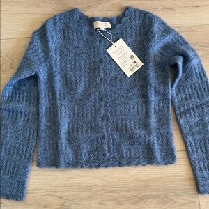 Sézane Varda mohair and merino wool Blue Women's Sweater - new never worn